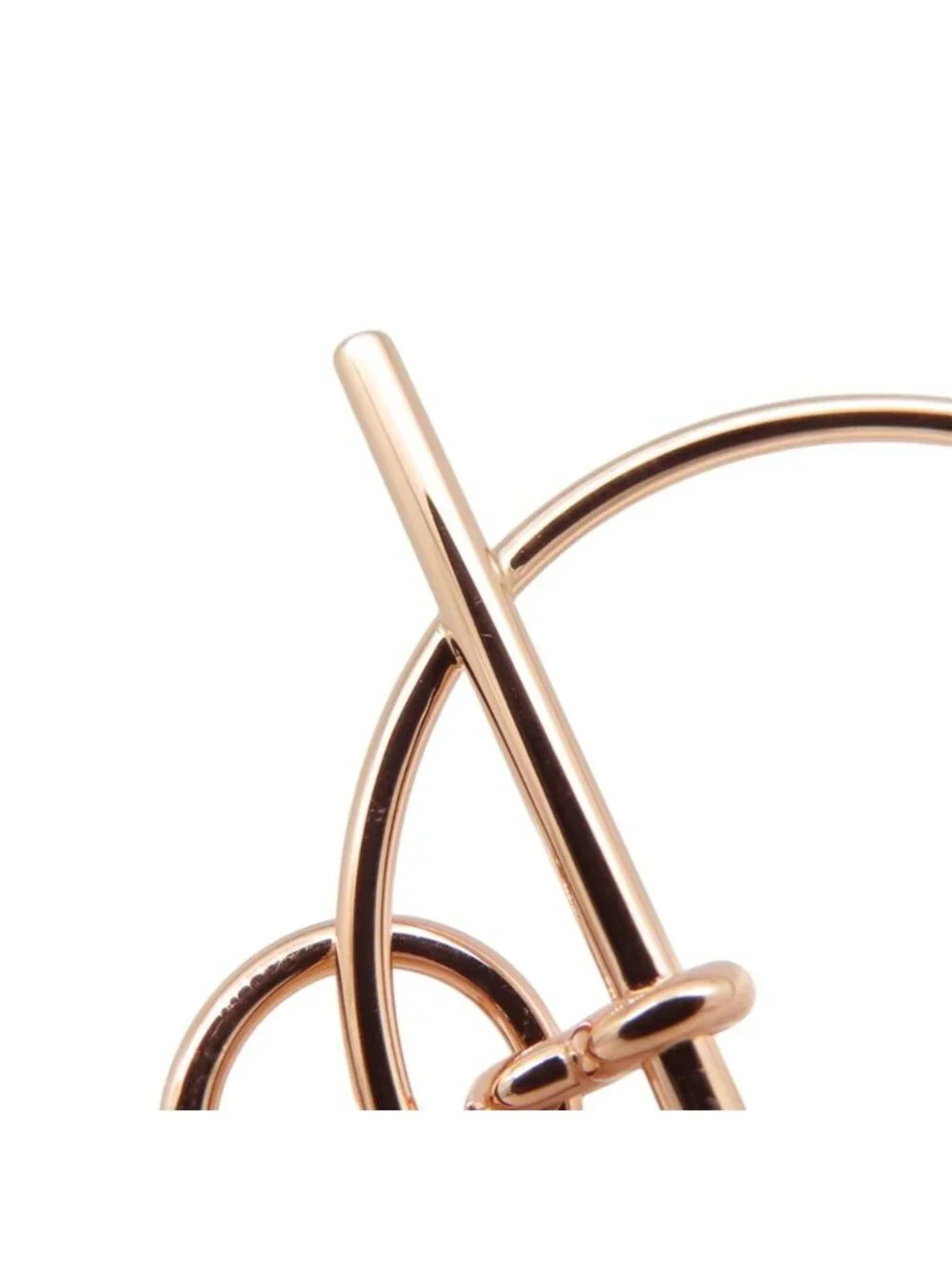Hermes Earrings Loop Echappee PM 18k Pink Gold